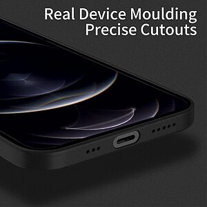 Θήκη iPhone 13 mini X-LEVEL Ultra Thin 0.4mm Matte Premium Πλάτη TPU με Camera Protection Raised lips μαύρο - Image 3