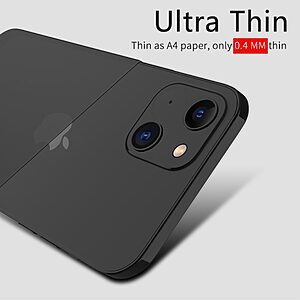 Θήκη iPhone 13 mini X-LEVEL Ultra Thin 0.4mm Matte Premium Πλάτη TPU με Camera Protection Raised lips μαύρο - Image 5