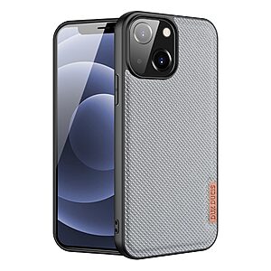 Θήκη iPhone 13 mini DUX DUCIS Fino Series πλάτη από ύφασμα με εσωτερικό Premium TPU μπλε