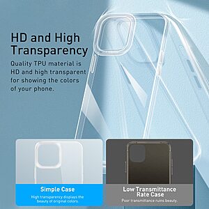 Θήκη iPhone 13 Pro Max BASEUS Simple Series διάφανη Πλάτη TPU - Image 4