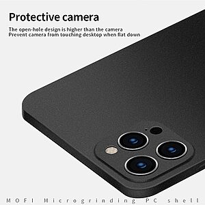 Θήκη iPhone 13 Pro MOFI Shield Slim Series Πλάτη από σκληρό πλαστικό μαύρο - Image 3