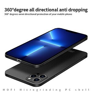 Θήκη iPhone 13 Pro MOFI Shield Slim Series Πλάτη από σκληρό πλαστικό μαύρο - Image 5