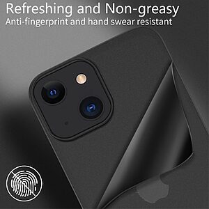 Θήκη iPhone 13 Pro X-LEVEL Ultra Thin 0.4mm Matte Premium Πλάτη TPU με Camera Protection Raised lips μαύρο - Image 4