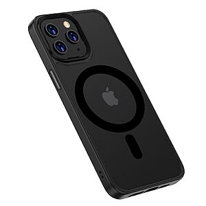Θήκη iPhone 13 MOCOLO Magnetic Series Matte Hybrid Transparent black Πλάτη TPU διάφανη - Image 2