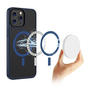 Θήκη iPhone 13 MOCOLO Magnetic Series Matte Hybrid Transparent black Πλάτη TPU διάφανη - Image 3