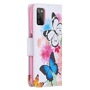 Θήκη Samsung Galaxy A03s OEM Vivid Butterflies με βάση στήριξης, υποδοχές καρτών και μαγνητικό κούμπωμα Flip Wallet από συνθετικό δέρμα και TPU - Image 3