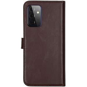 υποδοχές καρτών και μαγνητικό κούμπωμα Flip Wallet από αυθεντικό δέρμα® καφέ