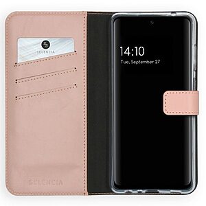 Θήκη Samsung Galaxy A72 4G / 5G SELENCIA ERA Leather Wallet Case με υποδοχές καρτών και μαγνητικό κούμπωμα Flip Wallet από αυθεντικό δέρμα® ροζ - Image 3