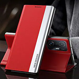 thiki xiaomi 11t dermatini kokkino 28011 2