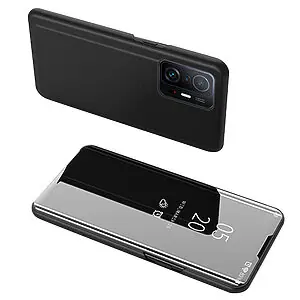 Θήκη Xiaomi 11T / 11T Pro OEM Mirror Surface Series Flip Window δερματίνη μαύρο