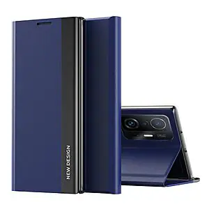 Θήκη Xiaomi 11T / 11T Pro OEM Invisible Magnet Leather Stand Cover με μαγνητικό κούμπωμα από συνθετικό δέρμα μπλε