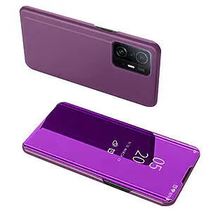 Θήκη Xiaomi 11T / 11T Pro OEM Mirror Surface Series Flip Window δερματίνη μωβ