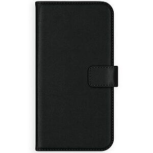 Θήκη iPhone 13 Mini SELENCIA ERA Leather Wallet Case με υποδοχές καρτών και μαγνητικό κούμπωμα Flip Wallet από αυθεντικό δέρμα® μαύρο