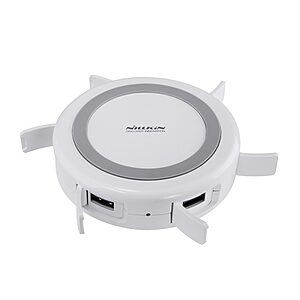 Ασύρματος πολυφορτιστής NiLLkin Hermit Multifunctional Wireless Qi Charger + 4-port USB Hub - EU Plug - Image 5