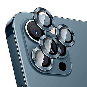 Αντιχαρακτικό γυαλί προστασίας κάμερας HAT-PRINCE (3τεμ) Πλήρους κάλυψης για iPhone 12 Pro Max Blue