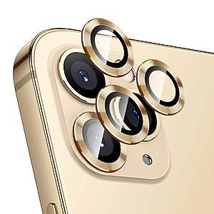 Αντιχαρακτικό γυαλί προστασίας κάμερας HAT-PRINCE (3τεμ) Πλήρους κάλυψης για iPhone 12 Pro Max Gold