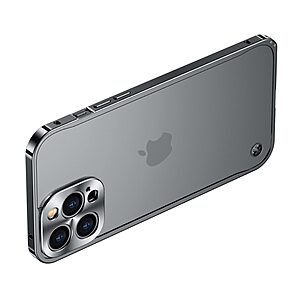 Θήκη iPhone 12 OEM Hybrid Cover συμβατή με MagSafe φορτιστή από Premium μεταλλικό περίβλημα και διάφανη Πλάτη Tempered Glass μπλε - Image 3
