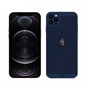 Θήκη iPhone 12 / 12 Pro MOFI Hollow Design Πλάτη από σκληρό πλαστικό μπλε