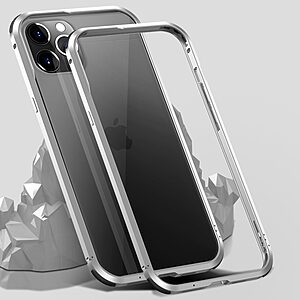 Θήκη iPhone 12 Pro Max OEM Le-Lock Series Προστατευτικό Premium Μεταλλικό bumper ασημί