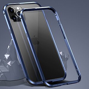 Θήκη iPhone 12 Pro Max OEM Le-Lock Series Προστατευτικό Premium Μεταλλικό bumper μπλε