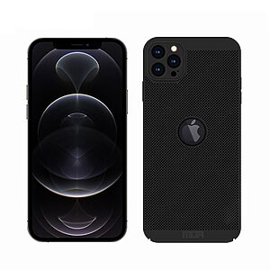 Θήκη iPhone 12 Pro Max MOFI Hollow Design Πλάτη από σκληρό πλαστικό μαύρο