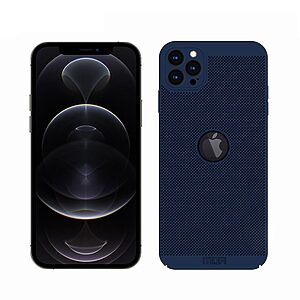 Θήκη iPhone 12 Pro Max MOFI Hollow Design Πλάτη από σκληρό πλαστικό μπλε