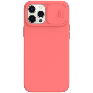 Θήκη iPhone 12 Pro Max NiLLkin Camshield Series Πλάτη συμβατή με Magsafe φορτιστή και προστασία για την κάμερα από σκλήρό Premium TPU κόκκινο