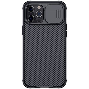 Θήκη iPhone 12 Pro Max NiLLkin Camshield Liquid MagSafe Series Πλάτη με προστασία για την κάμερα από σκλήρό Premium TPU μαύρο