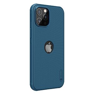 Θήκη iPhone 12 Pro Max NiLLkin Super Frosted Shield Pro Series Πλάτη από Premium σκληρό TPU μπλε - Image 4