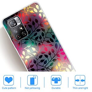 Θήκη Xiaomi Poco M4 Pro 5G OEM σχέδιο Colorful Leaf Πλάτη TPU - Image 4