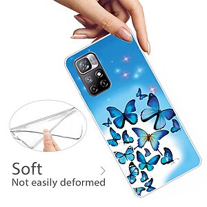 Θήκη Xiaomi Poco M4 Pro 5G OEM σχέδιο Blue Butterfly Πλάτη TPU - Image 3
