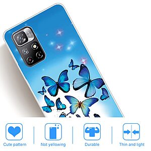 Θήκη Xiaomi Poco M4 Pro 5G OEM σχέδιο Blue Butterfly Πλάτη TPU - Image 4