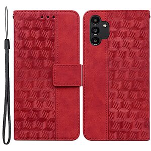 Θήκη Samsung Galaxy A13 OEM Leather Wallet Case Geometry Style με βάση στήριξης