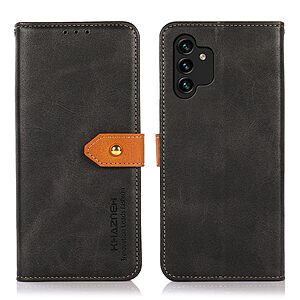 Θήκη Samsung Galaxy A13 KHAZNEH Leather Wallet Golden Clasp με βάση στήριξης