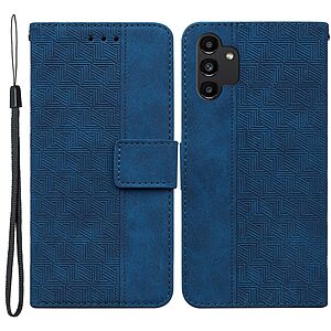 Θήκη Samsung Galaxy A13 OEM Leather Wallet Case Geometry Style με βάση στήριξης