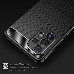 Θήκη Samsung Galaxy A53 5G Mad Mask Soft Skin Brushed TPU Carbon Πλάτη μαύρο - Image 5