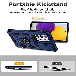 Kickstand και Βάση στήριξης από σκλήρό Premium TPU μπλε