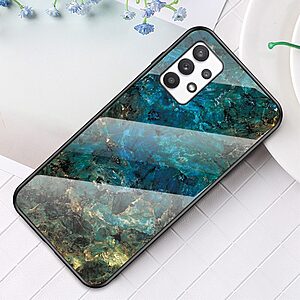 Θήκη Samsung Galaxy A53 5G OEM σχέδιο Marble με Πλάτη Tempered Glass TPU σμαραγδί - Image 2