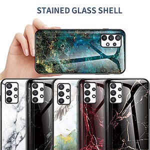 Θήκη Samsung Galaxy A53 5G OEM σχέδιο Marble με Πλάτη Tempered Glass TPU σμαραγδί - Image 5