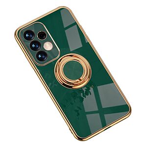 Θήκη Samsung Galaxy A73 5G OEM Magnetic Ring Kickstand / Μαγνητικό δαχτυλίδι / Βάση στήριξης Ultra Thin Frame Πλάτη από Premium TPU με μεταλιζέ περίβλημα πράσινο