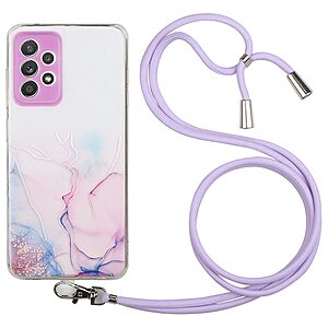 Θήκη Samsung Galaxy A73 5G OEM πλάτη κορδόνι με σχέδιο Pink Cloud από αντικραδασμικό TPU ροζ
