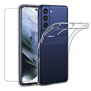Θήκη Samsung Galaxy S21 FE OEM Silicone Sockproof Anti-Slip και προστασία οθόνης Tempered Glass Transparent Πλάτη TPU διάφανη