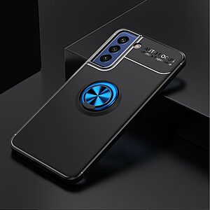 Θήκη Samsung Galaxy S21 FE OEM Magnetic Ring Kickstand / Μαγνητικό δαχτυλίδι / Βάση στήριξης TPU μαύρο / μπλε - Image 2