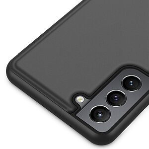 Θήκη Samsung Galaxy S22 5G OEM Mirror Surface Series Flip Window δερματίνη ροζ χρυσό - Image 4