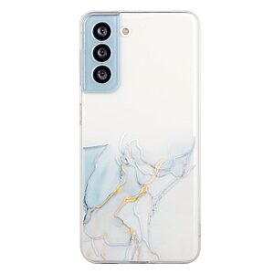 Θήκη Samsung Galaxy S22 5G OEM σχέδιο Baby Blue Cloud Marble Πλάτη TPU γκρι