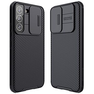 Θήκη Samsung Galaxy S22 5G NiLLkin Camshield Pro Series Πλάτη με προστασία για την κάμερα από σκλήρό Premium TPU μαύρο