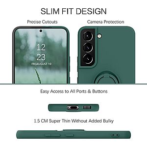 Θήκη Samsung Galaxy S22 5G OEM Ultra Thin Matte Premium Πλάτη με ημίσκληρο TPU και δαχτυλίδι στήριξης μπλε - Image 2