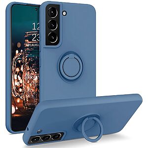 Θήκη Samsung Galaxy S22 5G OEM Ultra Thin Matte Premium Πλάτη με ημίσκληρο TPU και δαχτυλίδι στήριξης μπλε