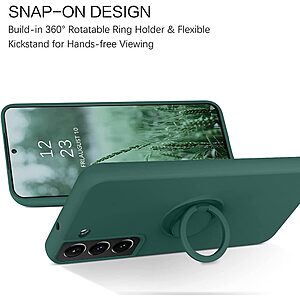 Θήκη Samsung Galaxy S22 5G OEM Ultra Thin Matte Premium Πλάτη με ημίσκληρο TPU και δαχτυλίδι στήριξης μπλε - Image 4