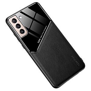 Θήκη Samsung Galaxy S22 Plus 5G OEM Magnetic Glass Series πλάτη με ενσωματωμένο μαγνήτη και υποστήριξη μαγνητικής βάσης από συνθετικό δέρμα TPU μαύρο